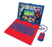 Lexibook, Spider-Man, Educational and Bilingual Laptop French/English with Coloured Screen, Toy for Boys & Girls, 130 Activities, Learn Play Games and Music, Blue/Red, JC798SPi1