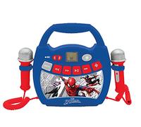 LEXIBOOK, Spider-Man, Portable karaoke digital player for kids, Microphones, Light effects, Bluetooth®, Record and voice changer functions, Blue, MP320SPZ