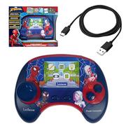 Lexibook, Spider-Man, Power Console®, Bilingual educational game console with 100 activities, English/French, Blue/red, JCG100SPi1