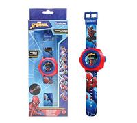 LEXIBOOK, Spider-Man Projection Watch, DMW050SPLXB | Digital, 20 projections, adjustable strap, rotating lens ring, time/date, battery included, Blue/Red