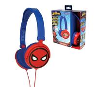 LEXIBOOK, Spider-Man, Stereo Headphones, kids safe volume, foldable and adjustable, red/blue, HP010SPLXB