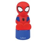 LEXIBOOK, Spiderman Nightlight and Speaker for Children's Room, Colour Change, Soft Light, Battery Operated, Blue/Red, NS01SPLXB