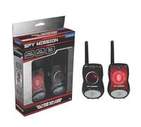 LEXIBOOK - Spy Mission - Walkie Talkies, 200m, Communication set for kids, 2 communication channels, Belt clip, Black/Red, TW12SPYLXB