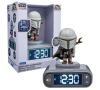 LEXIBOOK, Star Wars, Mandalorian Alarm Clock Sounds, Grey, RL800SW1LXB | 3D light figurine with sound effects LCD backlit display snooze alarm function and low battery indicator for daily use