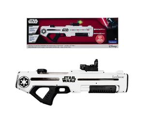 Lexibook, Star Wars, Rechargeable Electronic Water Blaster, Light & Sound Effects, 680 ml Tank, Up to 10 m Range, 3 Modes, Green Dot Sight, Black/White, WG20SW