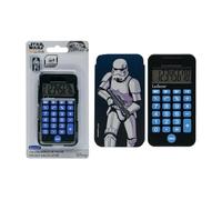 LEXIBOOK, Star Wars Stormtrooper Pocket Calculator, 8-Digit Display, Dual Power, Protective Cover, Advanced Functions, Blue/Black, C45SW