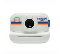 Lexibook, STARCAM Print HD, Camera with instant printer, Photo, video, selfie, music, games functions, Customisation kit and 32GB SD card included, White, DJ165