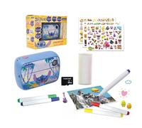 LEXIBOOK, Starcam® Print Disney Stitch, HD digital camera pack with instant printer, SD card, and photo customization kit, Blue, DJ149D