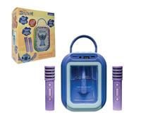 Lexibook, Stitch Bluetooth Karaoke Machine with 2 Wireless Microphones, Built-In Rechargeable Battery, Bluetooth Connectivity, Portable Design, Blue, BTC030DLXB