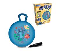 Lexibook Stitch Inflatable Jumping Ball with integrated luminous and coloured balls, Hand pump included, Safe and resistant plastic, Blue, BG040D