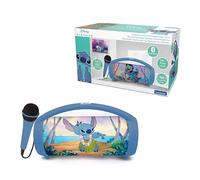 LEXIBOOK Stitch Karaoke Speaker Blue BTP585DZ | Stereo, mic, USB & SD ports, rechargeable battery, handle