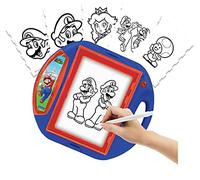 Lexibook, Super Mario, Drawing Projector, 4 stamps, 10 templates, lighting screen, 1 pen included, artistic and creative toy for girls and boys, Red/Blue, CR310NI