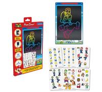 LEXIBOOK, Super Mario, Magic Slate, Artistic and creative toy for girls and boys, Multicoloured drawings, 28 cm screen, Includes 1 stylus and 6 stencils, Blue, CRT10NI