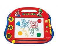 LEXIBOOK, Super Mario, Multicolour Magic Magnetic Drawing Board, Artistic Creative Toy for Girls and Boys, Stylus Pen and Stamps, Red/Blue, CRNI550