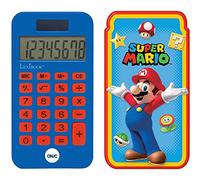 Lexibook, Super Mario, Pocket calculator, Conventional and Advanced Calculator Functions, Rigid Protective Cover, with Battery, Red/Blue, C45NI