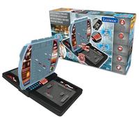 Lexibook, Talking Sea Battle (French, Italian, Dutch, German), Electronic board game 1 or 2 players, interactive, light and sound effects, strategy, battery operated, grey/black, GT2800LXB