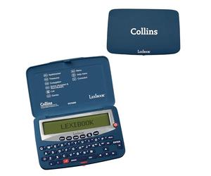 LEXIBOOK, The Collins, 13th Edition-Electronic Pocket Spellchecker, Thesaurus, Crossword, Conjugation, Anagram Solver, Words Games, with Battery, English, Blue/White, DC753EN