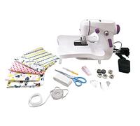 LEXIBOOK, The Sewing Workshop, Sewing machine, 5 fabric coupons & accessories included, White/purple, SW200