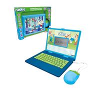 Lexibook, The Smurfs, Bilingual French/English educational computer, Toy for children with 124 language, writing, maths, logic, music activities and games, Blue, JC598SFi1