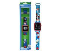 LEXIBOOK, The Smurfs, Digital Screen Watch, 12 or 24-Hour Time Display, Blue/Red, DMW060SFLXB