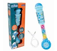 LEXIBOOK, The Smurfs, Luminous Microphone for children, Musical Toy, Built-in speaker, Light effects, Aux-in socket, Blue, MIC90SF