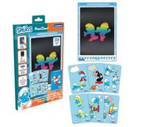 LEXIBOOK, The Smurfs, Magic Slate, Artistic and creative toy for girls and boys, Multicoloured drawings, 28 cm screen, Includes 1 stylus and 6 stencils, Blue, CRT10SF