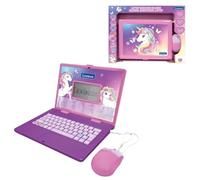 Lexibook, Unicorn, Bilingual Educational Laptop, English and Italian, 164 Activities, Maths, Logic Games, Music Mode, Large LCD Screen, Unicorn Design, Pink/Purple, JC601UNIi5LXB
