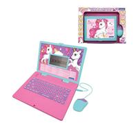LEXIBOOK, Unicorn, Bilingual ENGLISH/POLISH Educational computer, Toy for children with 124 language, writing, maths, logic, music activities and games, Pink, JC598UNIi17