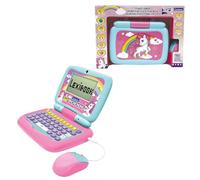 LEXIBOOK, Unicorn, Bilingual FRENCH/English educational laptop with 40 activities including a new way to learn to read and count, JC398UNIi1