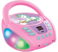 Lexibook, Unicorn, Bluetooth CD player for kids, Portable, Multicoloured light