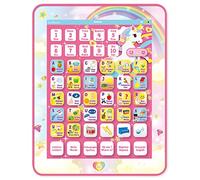 Lexibook, Unicorn, Educational Bilingual Interactive Learning Tablet, Toy to learn alphabet letters numbers words spelling and music, English/Polish, Pink, JCPAD002UNIi17