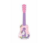 Lexibook, Unicorn, My First Guitar for children, 6 nylon strings, 21" long, guide included, pink, K200UNI