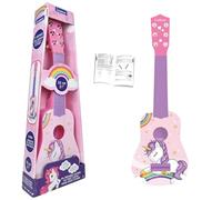 Lexibook, Unicorn, My First Guitar for children, 6 nylon strings, 21" long, guide included, pink, K200UNILXB