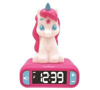 LEXIBOOK, Unicorn Nightlight Alarm Clock, RL800UNILXB | Sounds & Melodies, LCD Backlit screen, Luminous, Snooze, Pink