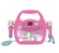 Lexibook, Unicorn, Portable karaoke digital player for kids, Microphones, Light