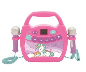 Lexibook, Unicorn, Portable karaoke digital player for kids, Microphones, Light