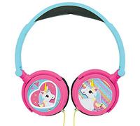 LEXIBOOK, Unicorn Stereo Headphones, HP017UNI | Kids safe, Foldable, Adjustable, Pink/Blue