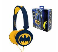 LEXIBOOK Warner Batman - Stereo Headphone for kids, kids safe volume, foldable and adjustable, blue/orange, HP015BATLXB