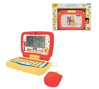 Lexibook, Winnie the Pooh Bilingual Talking Educational Laptop, 40 Activities English French, Learning Games and Stories, Keyboard, Mouse and Pretend Webcam, Red/Yellow, JC398WTPi1LXB