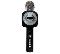 Lexibook, Wireless Microphone with speaker and lights, Bluetooth®, voice changer function, light effects, micro SD slot, USB, Black/silver, MIC260