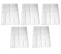 Lexicon Select Artists Rectangular 11 Well Paint Mixing Palettes - Pack of 5 with Colour Mixing Chart