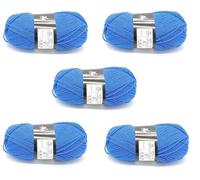 Lexicon Select Pack of 5 x 100g Balls Blue Double Knitting Wool - Saxe