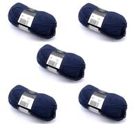 Lexicon Select Pack of 5 x 100g Balls Chunky Wool - Navy