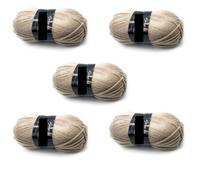 Lexicon Select Pack of 5 x 100g Balls Chunky Wool - Stone
