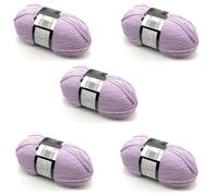 Lexicon Select Pack of 5 x 100g Balls Double Knitting Wool - Lilac