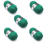 Lexicon Select - Pack of 5 x 100g Balls Green Chunky Wool - Emerald