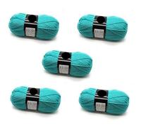 Lexicon Select Pack of 5 x 100g Balls Green Double Knitting Wool - Aqua