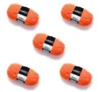 Lexicon Select Pack of 5 x 100g Balls Orange Double Knitting Wool - Jaffa