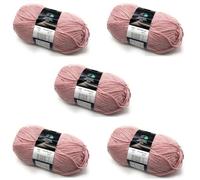Lexicon Select Pack of 5 x 100g Balls Pink Double Knitting Wool - Vintage Rose