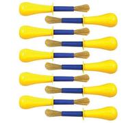 Lexicon Select Set of 10 Jumbo Non Roll Toddler/Children's Paint Brushes with Colour Mixing Chart
